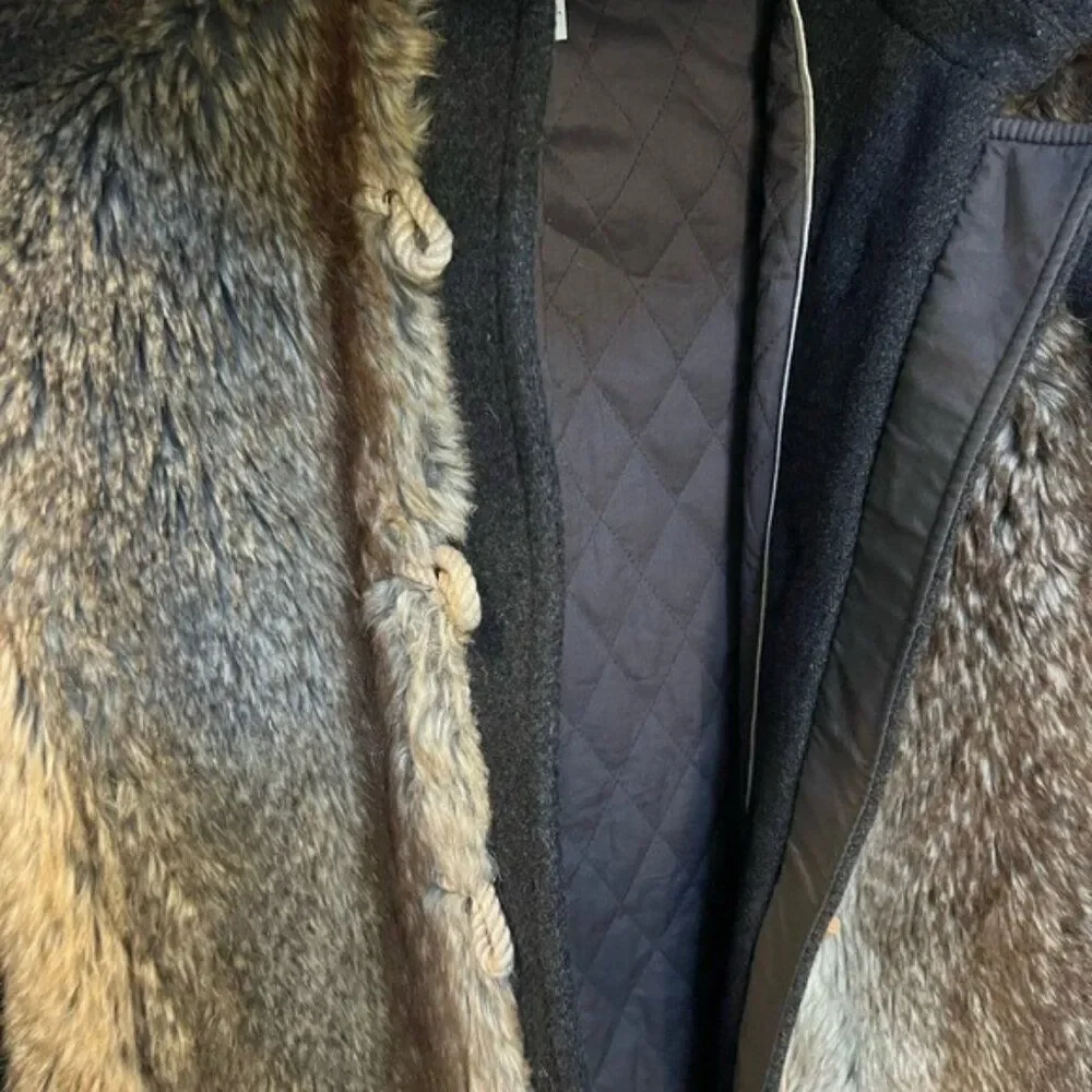J.Crew Cuts Grey Wool Coat‎ Size 14